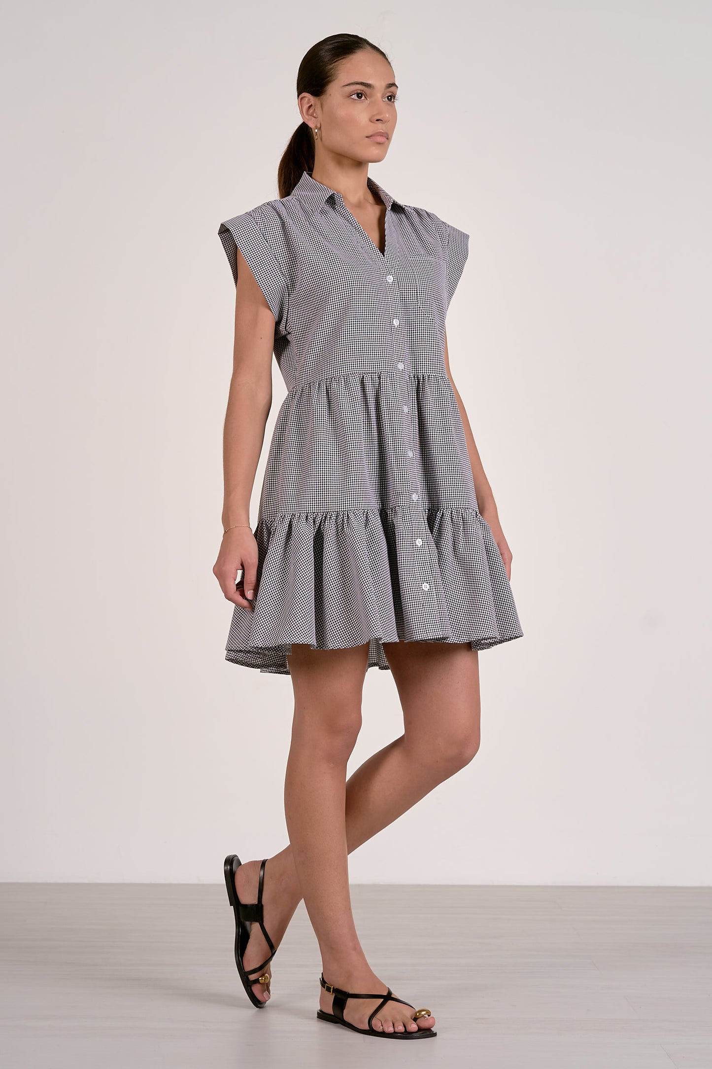Cap Sleeve Button Down Dress