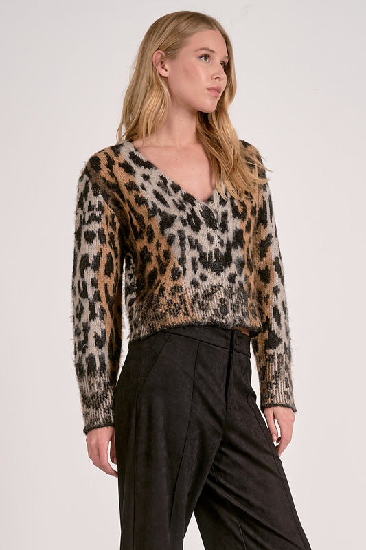 Cheetah Print Cardigan