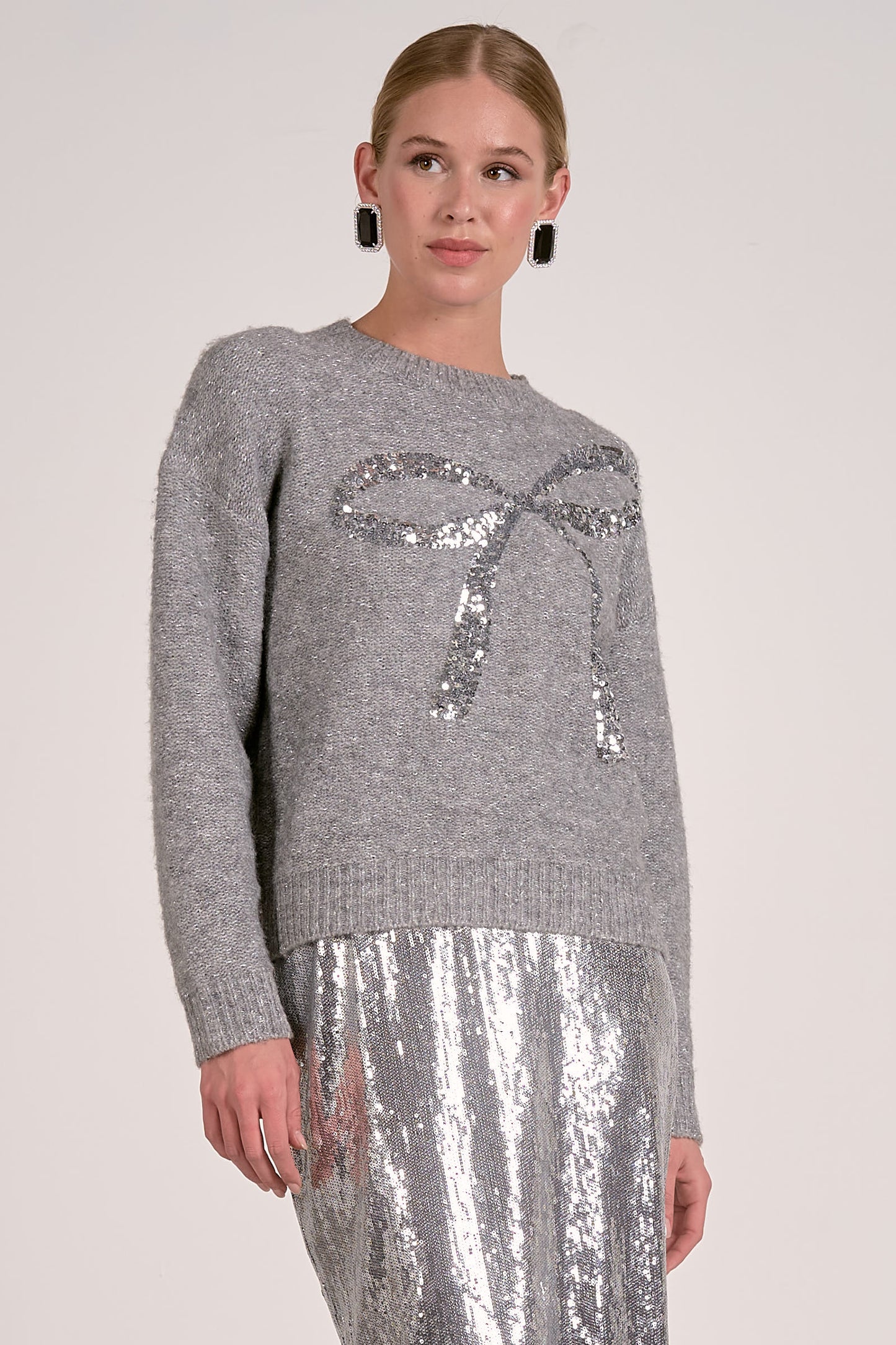 Sequin Bow Sweater