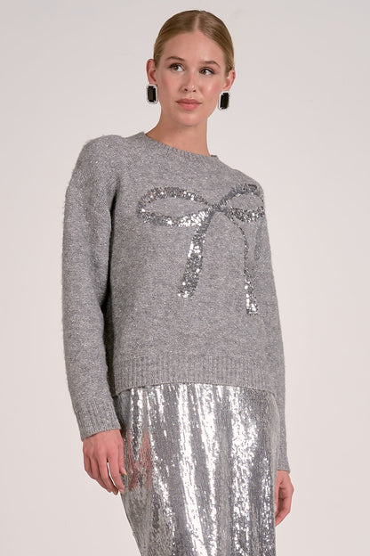 Sequin Bow Sweater