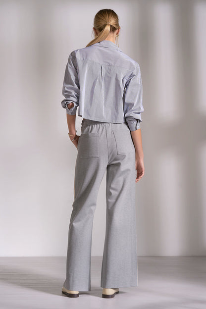 Cropped Pinstripe Buttondown