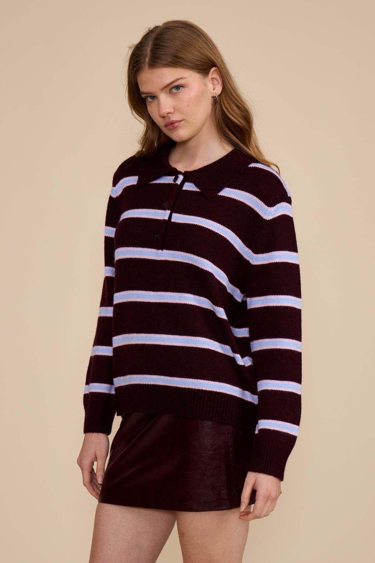 Bailey Relaxed Polo Sweater