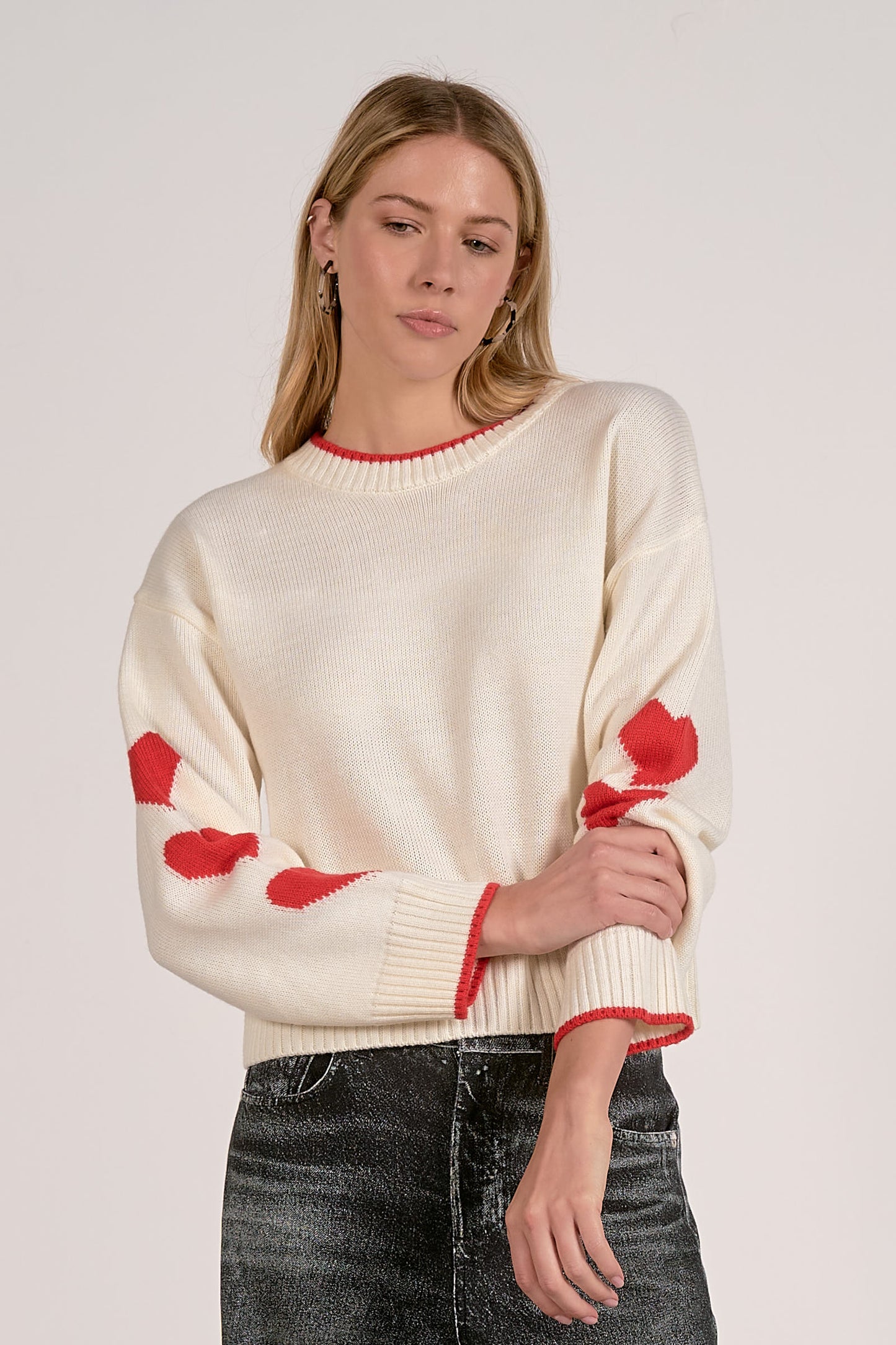 Heart Sleeve Sweater