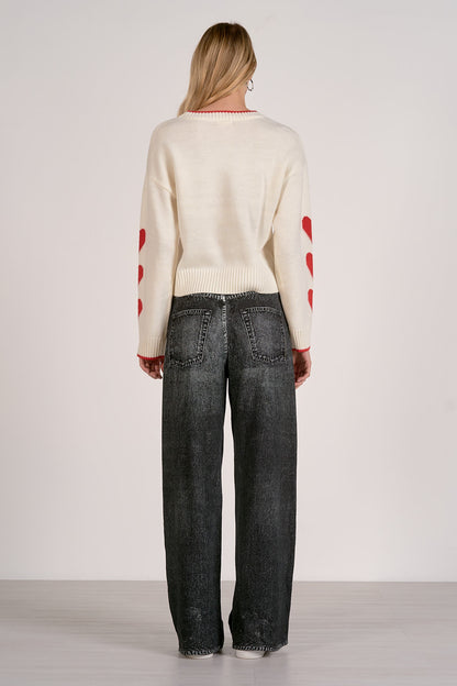 Heart Sleeve Sweater