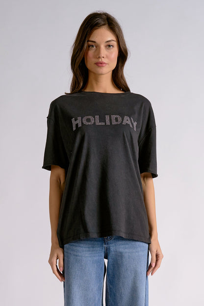 HOLIDAY Glitter Graphic Tee