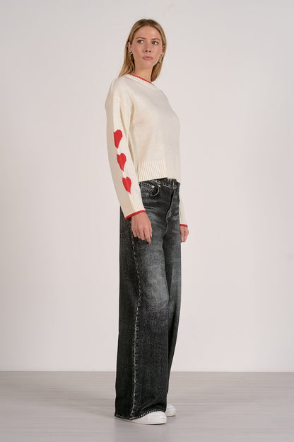Heart Sleeve Sweater
