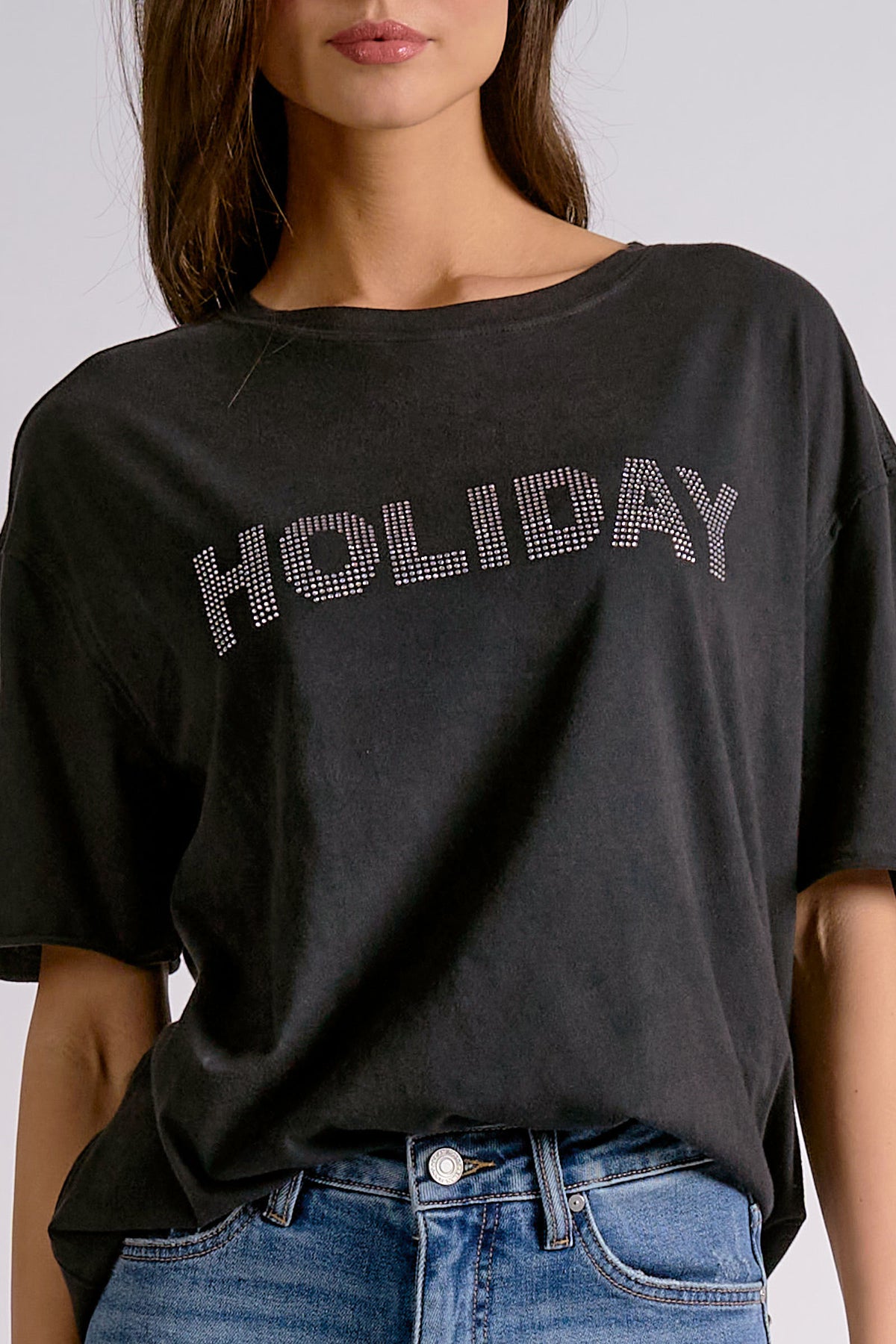 HOLIDAY Glitter Graphic Tee