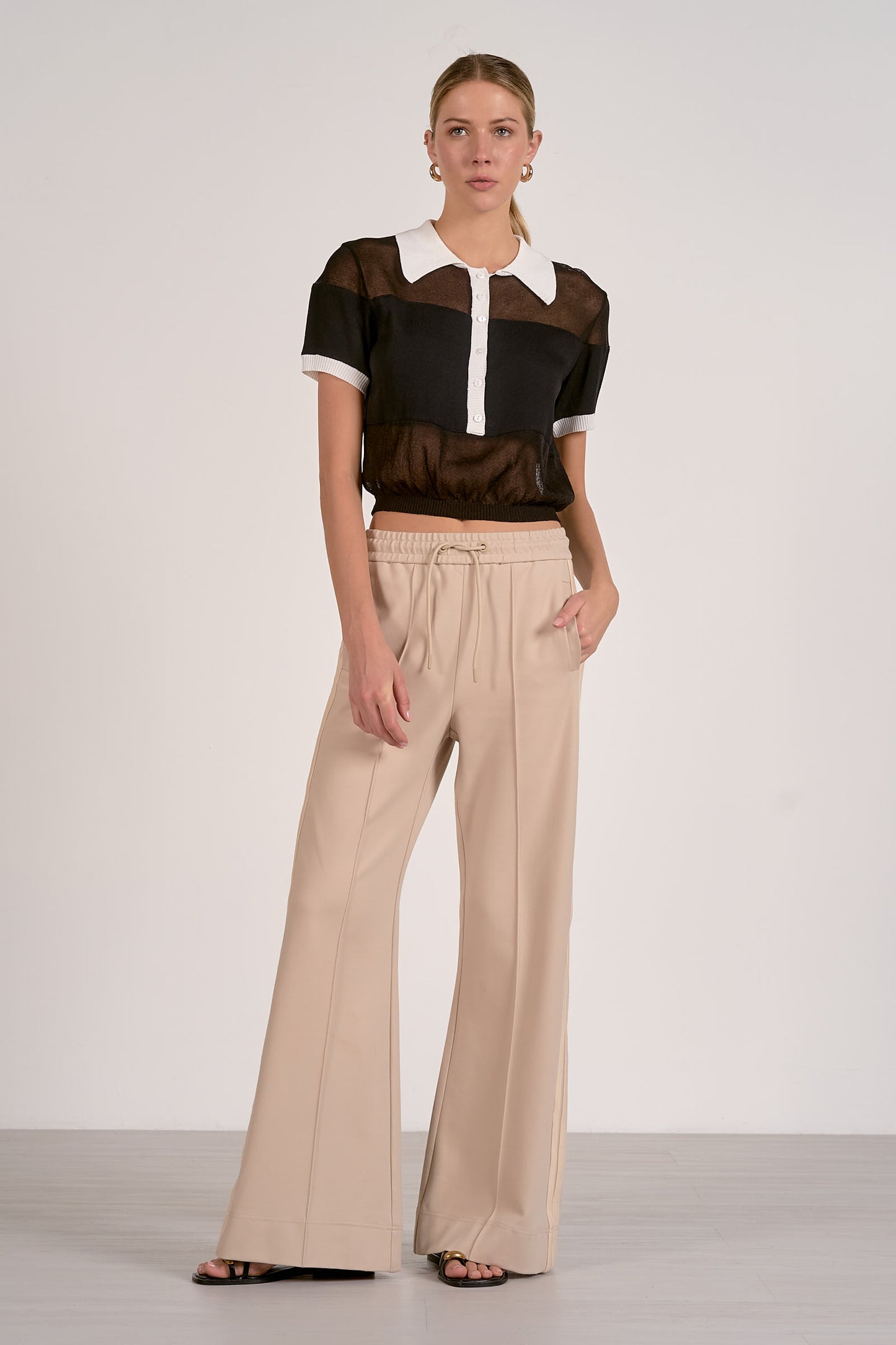 Sheer Short Sleeve Sweater