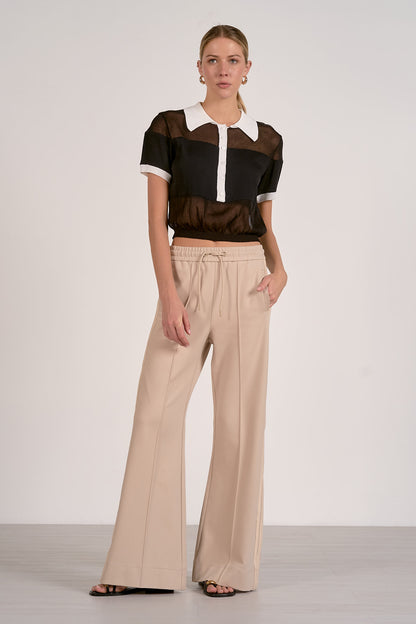 Sheer Short Sleeve Sweater