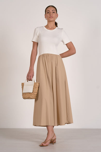 Mixed Media Midi Dress