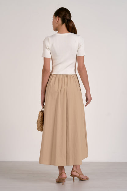 Mixed Media Midi Dress