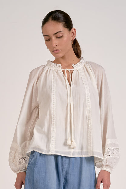 Flowy V Neck Top