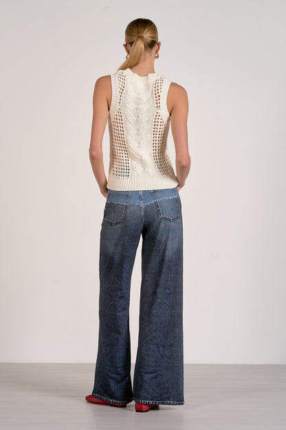 Open Knit Sweater Tank