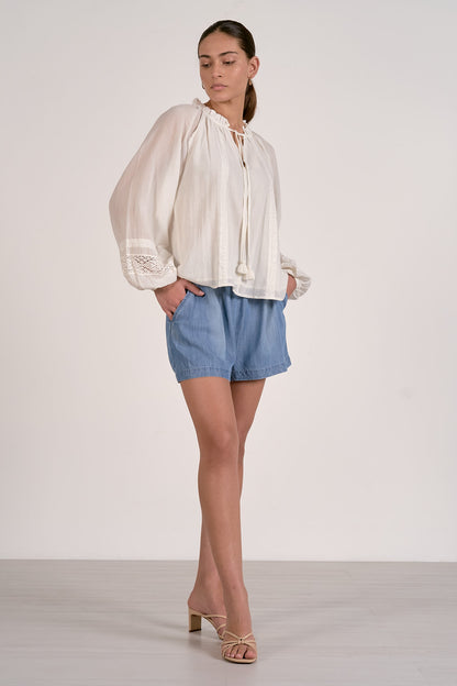 Flowy V Neck Top