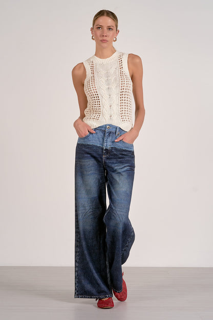 Open Knit Sweater Tank