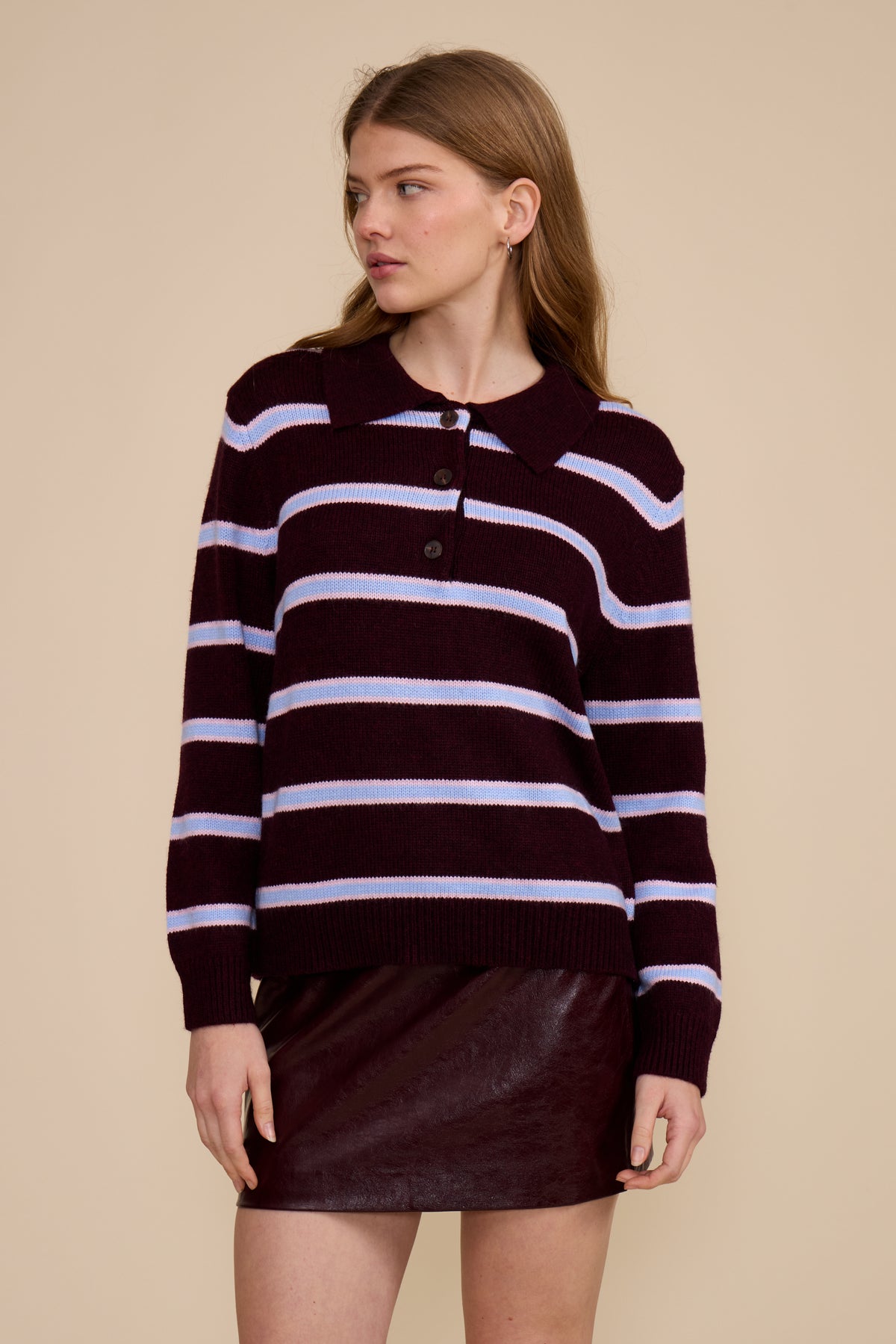 Bailey Relaxed Polo Sweater