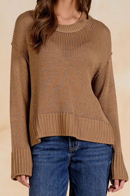 Open Knit Slouchy Sweater
