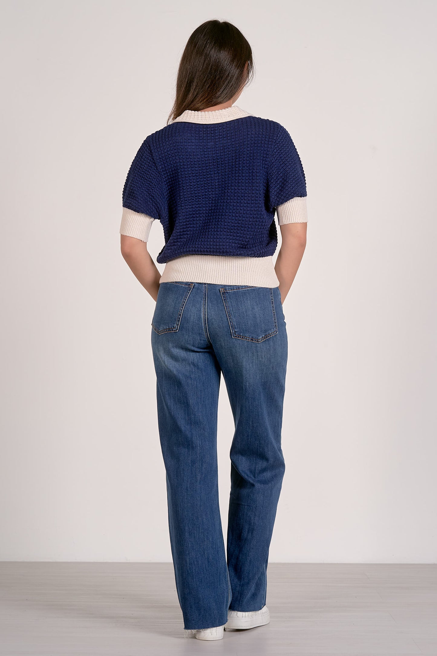 Collared 3/4 Sleeve Sweater