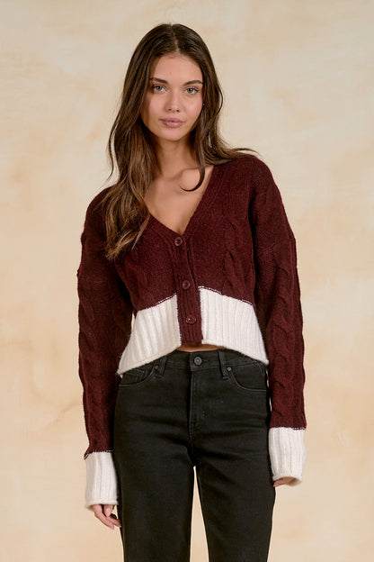 Color Block Cardigan
