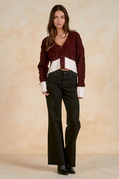 Color Block Cardigan