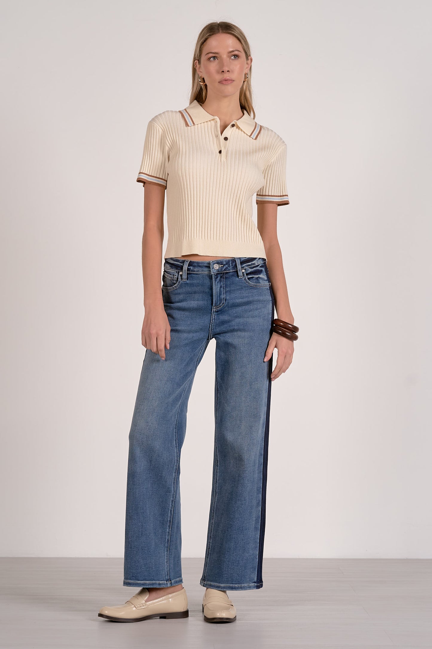 Ribbed Sweater Shirt