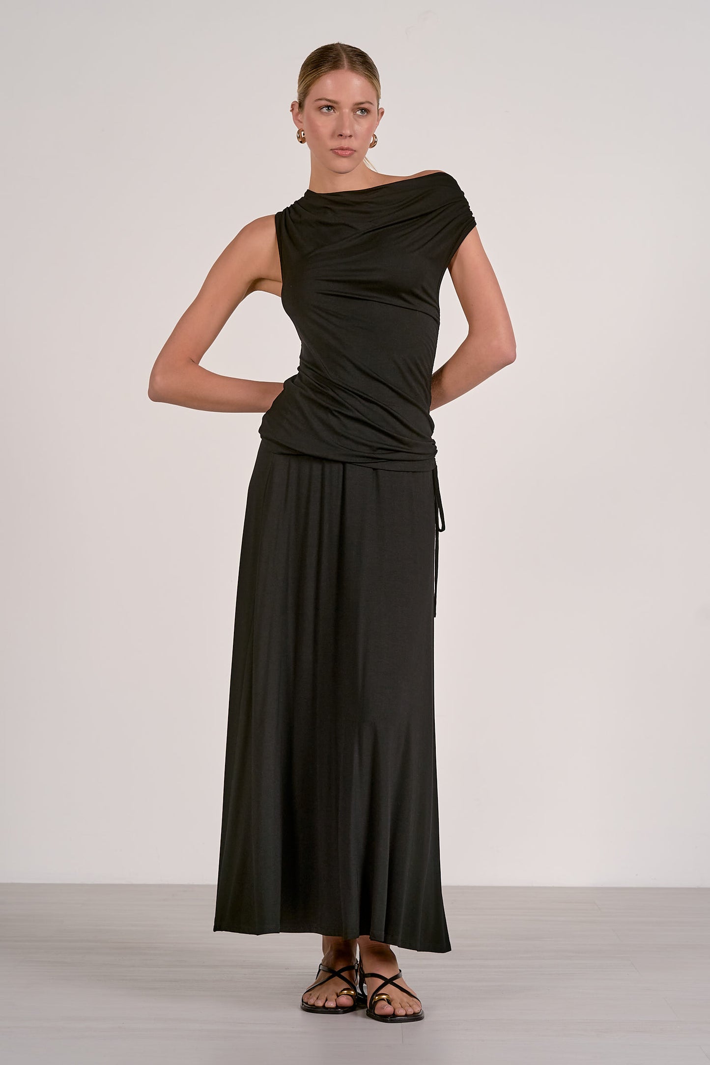 Cap Sleeve Drape Top