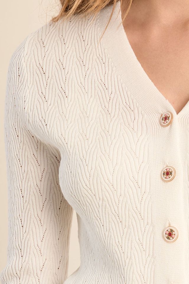 Pointelle Cardigan