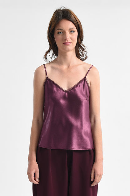 Satin Camisole With Lace