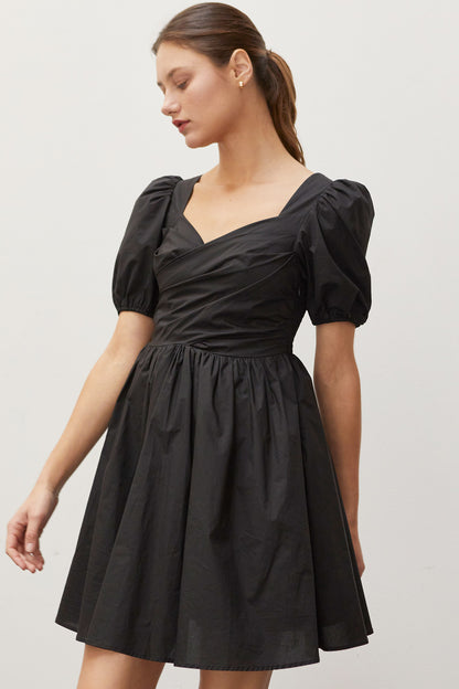 Natasha Pleated Front Mini Dress