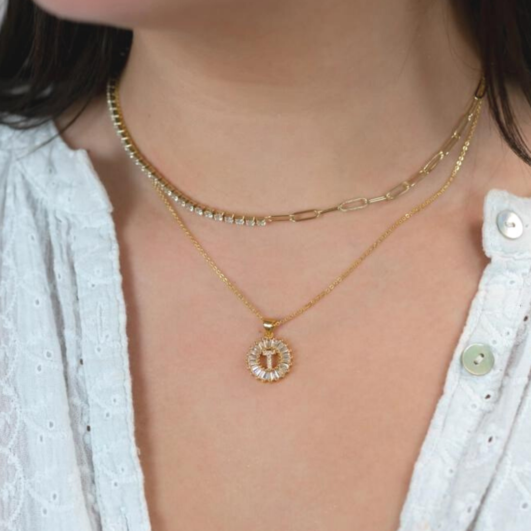 Mini Radiant Initial Necklace