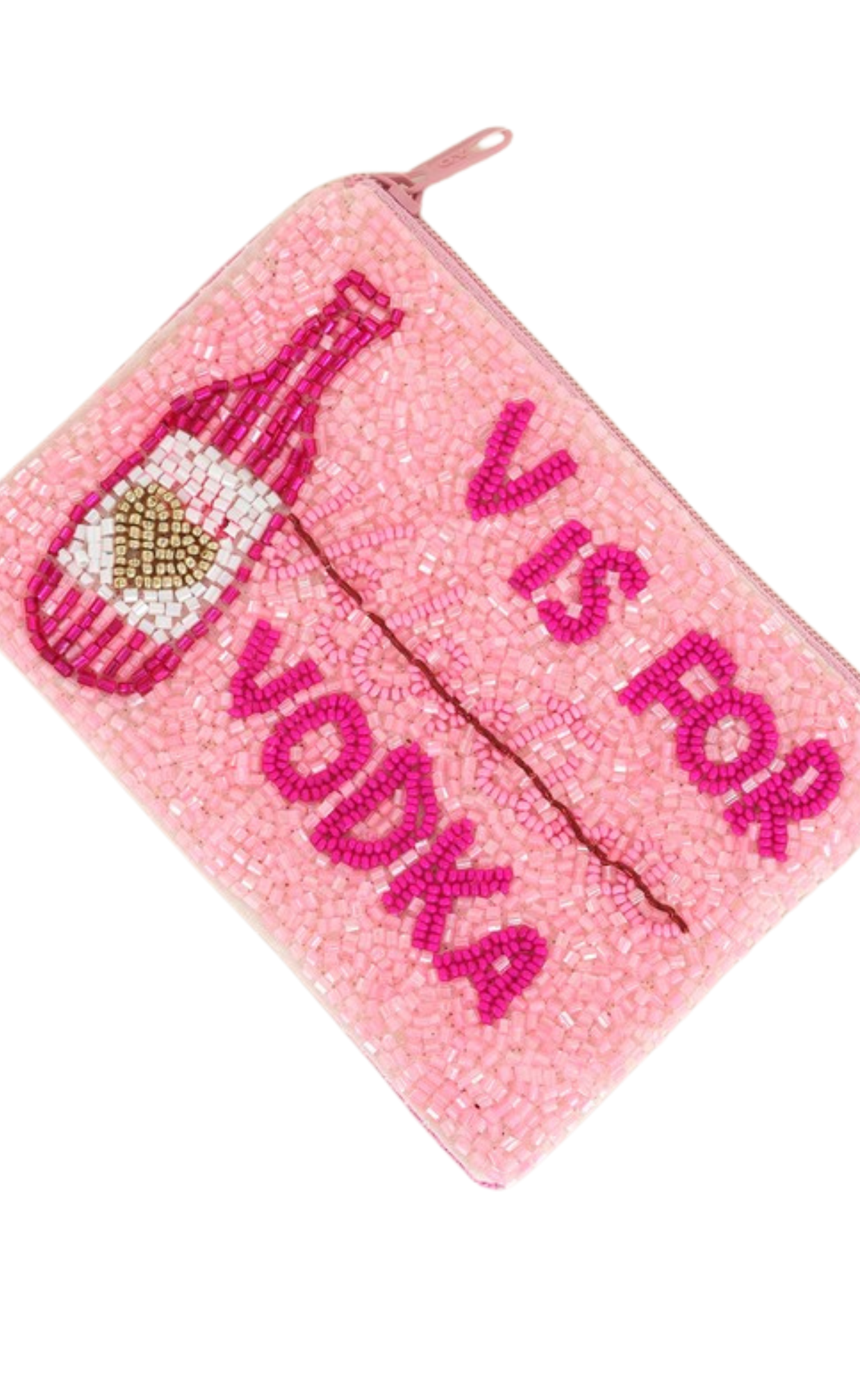 Beaded Coin Purse - V Is For Vodka