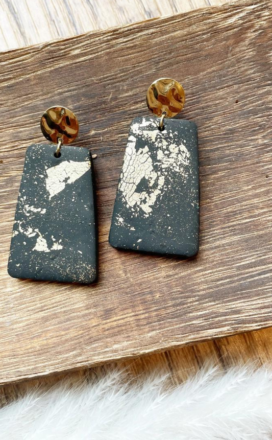 Night Sky Clay Dangle Earrings