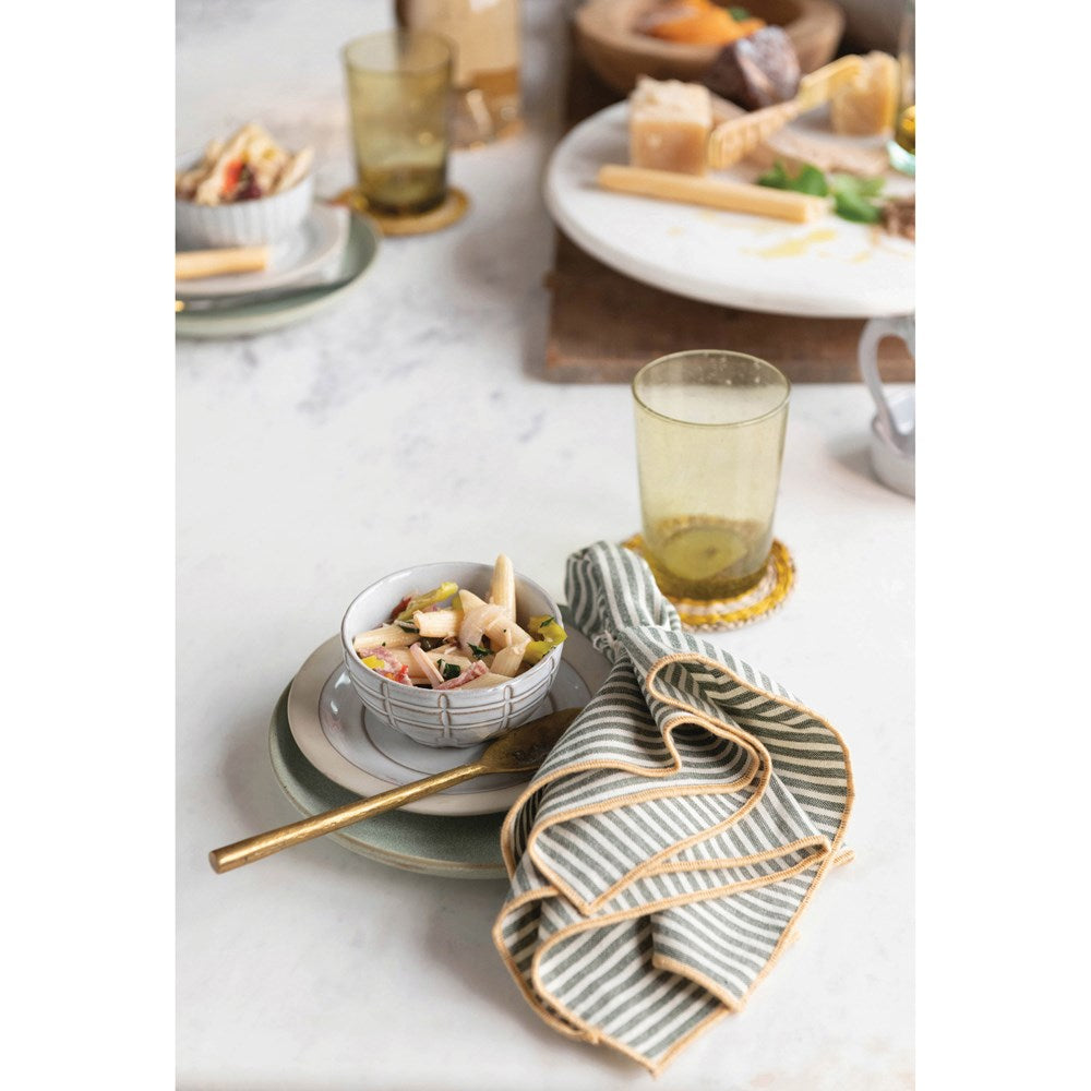 Small Stoneware Debossed Bowls